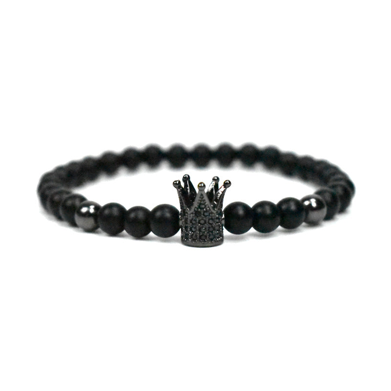 High Quality Crown Beads Skull & Crown Men's Bracelets  Set