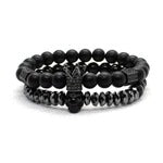 High Quality Crown Beads Skull & Crown Men's Bracelets  Set