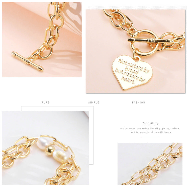 Wholesale Bracelets Pearl Alloy Neutral Chain