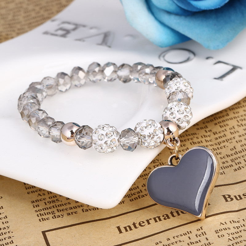 Crystal Butterful Bracelet & Bangle Elastic Heart Bracelets