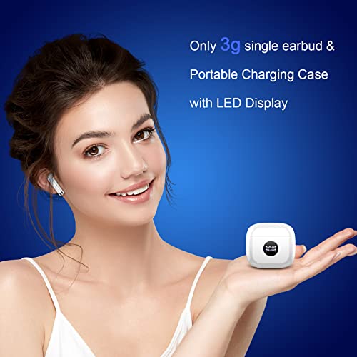 Wireless Earbuds, Bluetooth 5.3 Ear Buds LED Power Display Headphones Bass Stereo, Earbuds in-Ear Noise Cancelling Mic, 40H Playback Mini Case IP7 Waterproof Sports Earphones for Android iOS