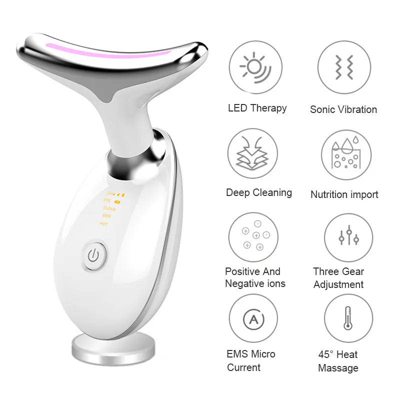 Neck Face Beauty Device Facial Lifting Machine EMS Face Massager Reduce Double Chin Anti Wrinkle Skin Tightening Skin Care Tools