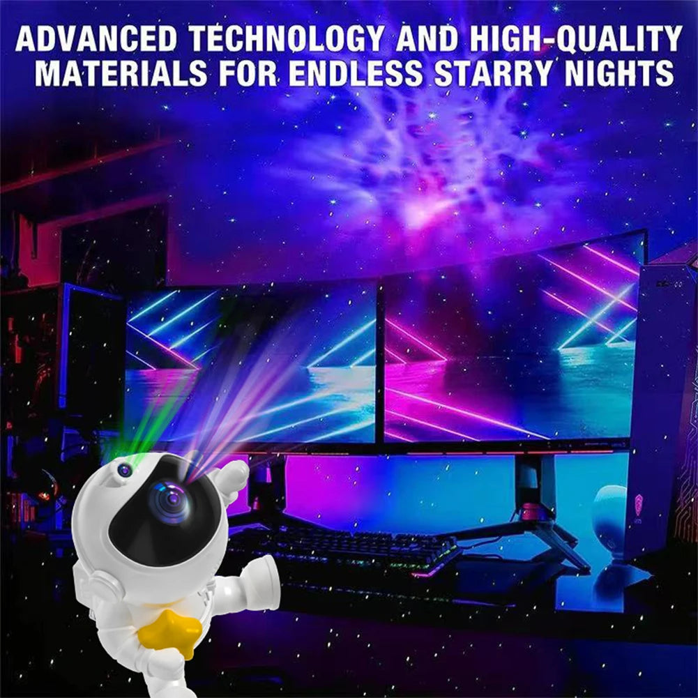 LED Starry Sky Projector Astronaut Starry Sky Projector Galaxy Night Light Romantic Projector Light Home Bedroom Decoration