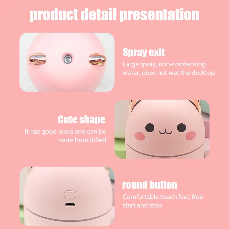 Mini Cute Air Humidifier Essential Oil Humidificadores Home Bedroom Aroma Diffuser Purifier perfume Cool Mist Maker umidificador