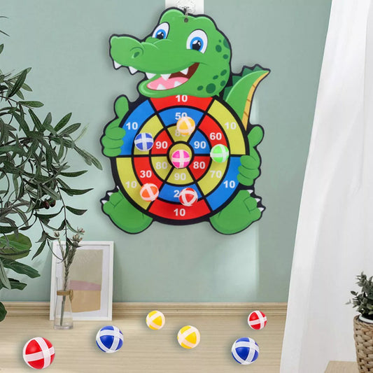 Children Cartoon Animal Dart Board Sticky Ball Educational Toy Dinosaur Birthday Party Decor Funny Gift for Kids Baby Shower