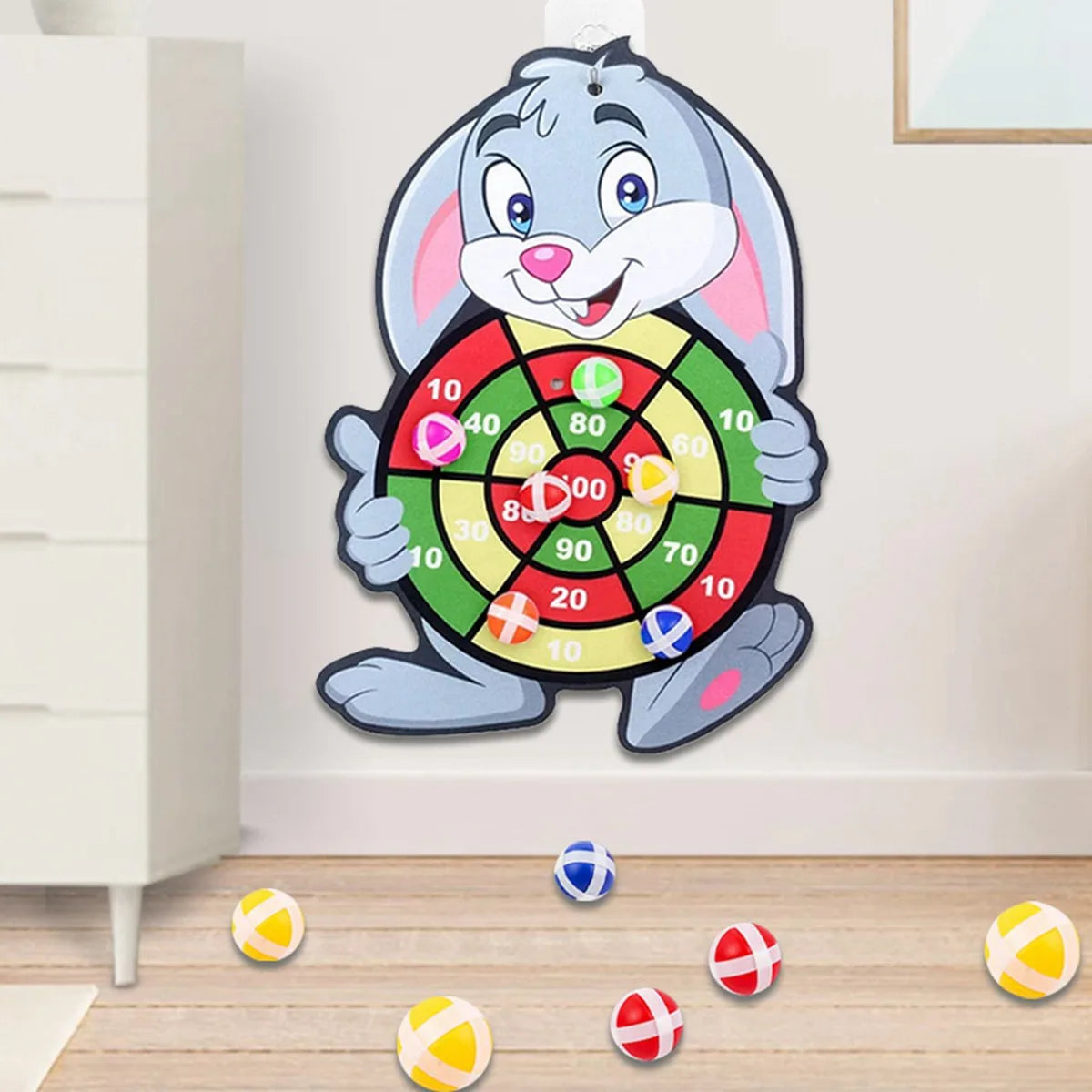 Children Cartoon Animal Dart Board Sticky Ball Educational Toy Dinosaur Birthday Party Decor Funny Gift for Kids Baby Shower