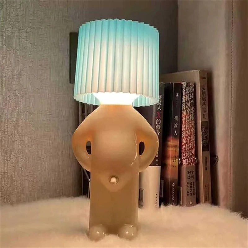 Creative Night Light LED Naughty Boy Bedside Plug-in Energy-Saving Cartoon Table Desktop Lamp Decoration Kids Gift Lighting